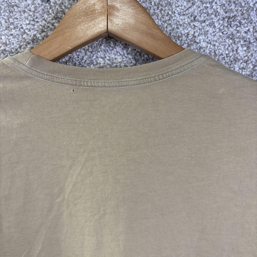 Patagonia Shirt Mens Small Beige Bear Logo Graphic Tee Organic Cotton Outdoor - Picture 7 of 7
